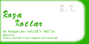 roza kotlar business card